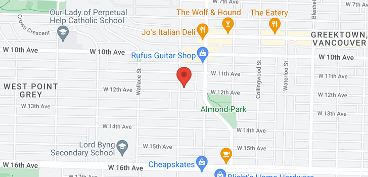 map of 3785 W 12TH AVENUE